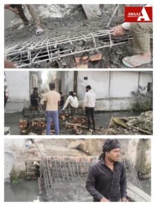 हरिद्वार के रामधाम-रावली महदूद मार्ग पर बनी पुलिया, रातोंरात ढह गई नई, लोगों में भारी आक्रोश