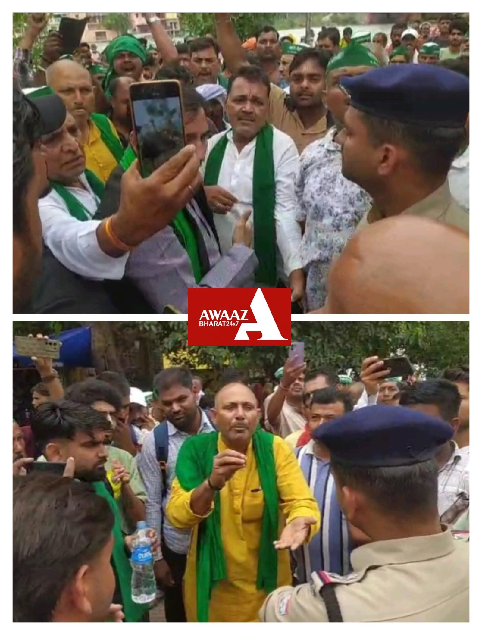 किसानों का फूटा गुस्सा, होटल और पुलिस चौकी का घेराव; मारपीट के आरोपों से बढ़ा तनाव