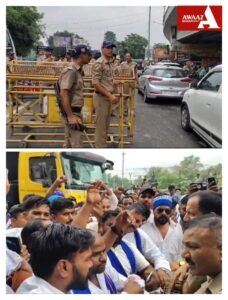 पीड़ित परिवार से मिलने जा रहे भीम आर्मी कार्यकर्ताओं को पुलिस ने रोका, शंकराचार्य चौक पर भारी फोर्स तैनात
